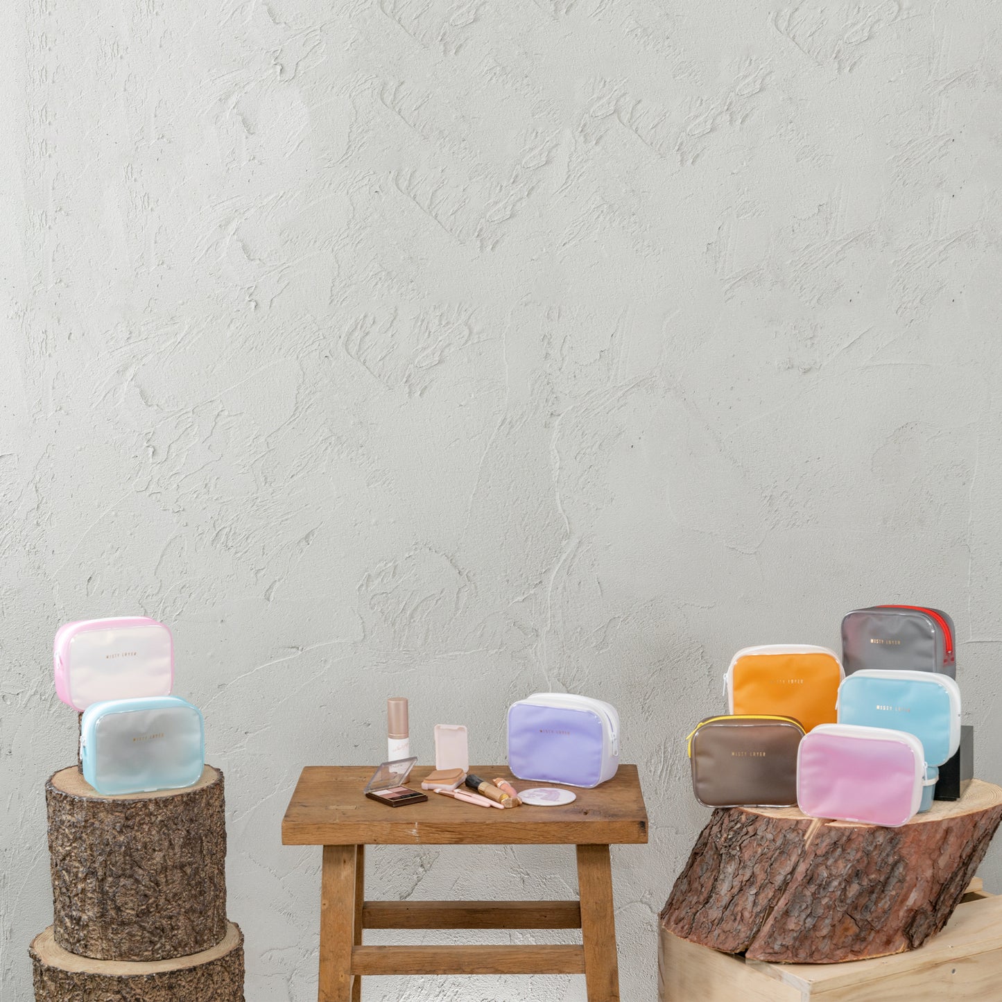 シンプルカラフルポーチ Mサイズ スクエア~SIMPLE COLORFUL POUCH SQUERE 8色