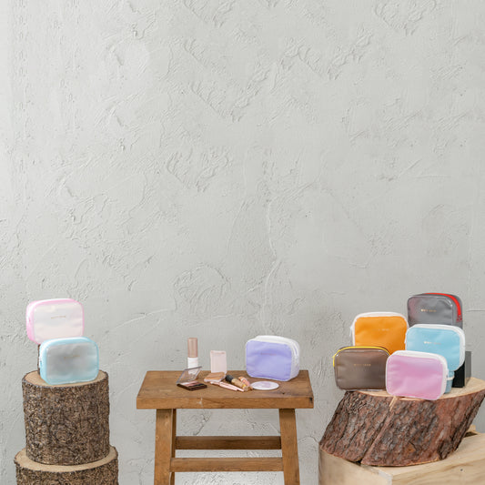 シンプルカラフルポーチ Mサイズ スクエア~SIMPLE COLORFUL POUCH SQUERE 8色