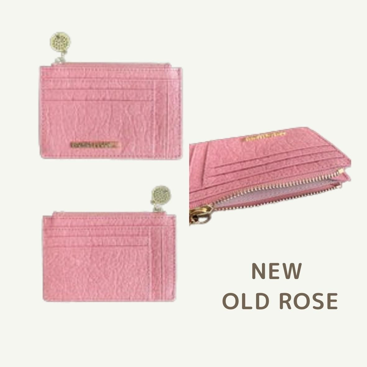 【パイナップルレザー】ボニー カード ウォレット~BONNIE CARD WALLET オールド ローズ / OLD ROSE