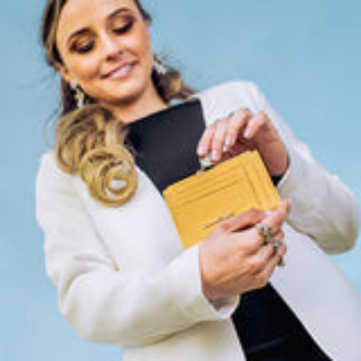 【パイナップルレザー】ボニー カード ウォレット~BONNIE CARD WALLET オールド ローズ / OLD ROSE