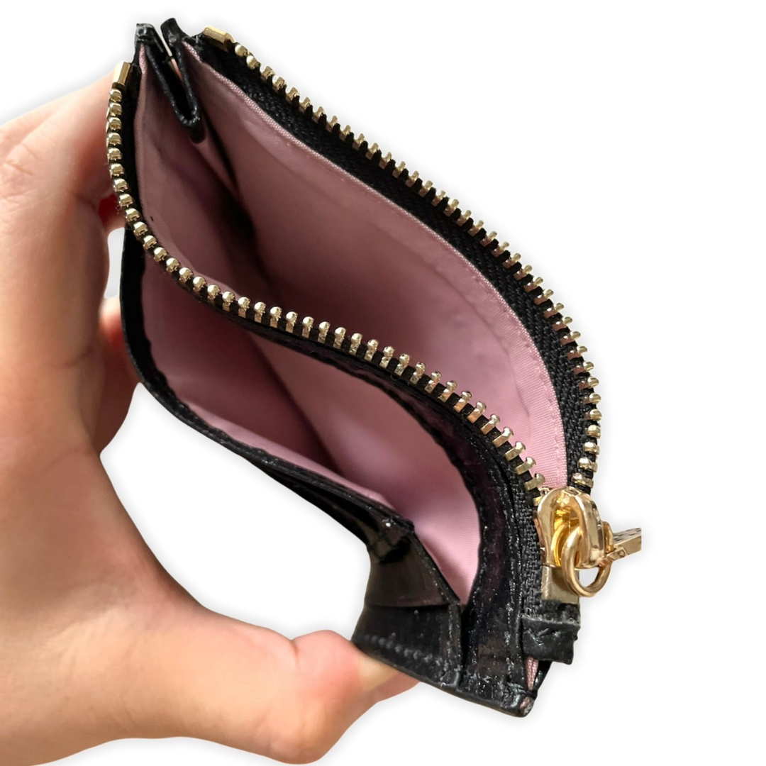 【パイナップルレザー】ボニー カード ウォレット~BONNIE CARD WALLET ブラック / BLACK