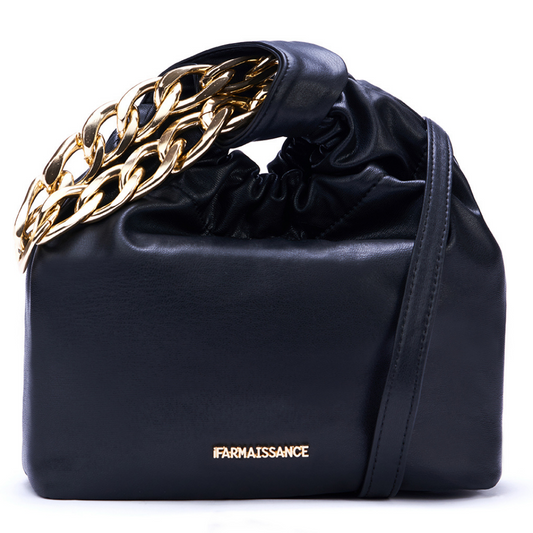 【レンタル RENTAL 】 9泊10日 / 3000円 アップルレザー ペニー チェーン ハンドバッグ~PENNY CHAIN HANDBAG ブラック / BLACK