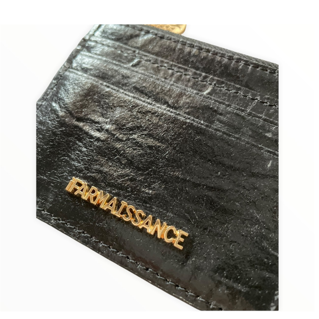 【パイナップルレザー】ボニー カード ウォレット~BONNIE CARD WALLET ブラック / BLACK