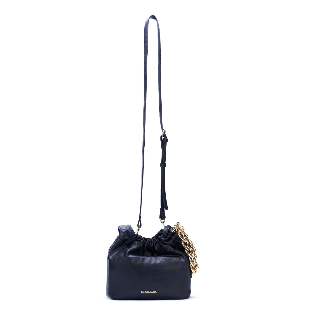 【レンタル RENTAL 】 9泊10日 / 3000円 アップルレザー ペニー チェーン ハンドバッグ~PENNY CHAIN HANDBAG ブラック / BLACK