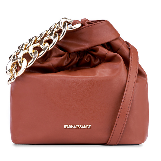 【アップルレザー】ペニー チェーン ハンドバッグ~PENNY CHAIN HANDBAG ジンジャーブレッド / GINGER BREAD