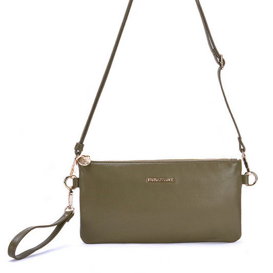 【アップルレザー】グレース クラッチ~GRACE CLUTCH ミリタリーオリーブ~MILITARY OLIVE