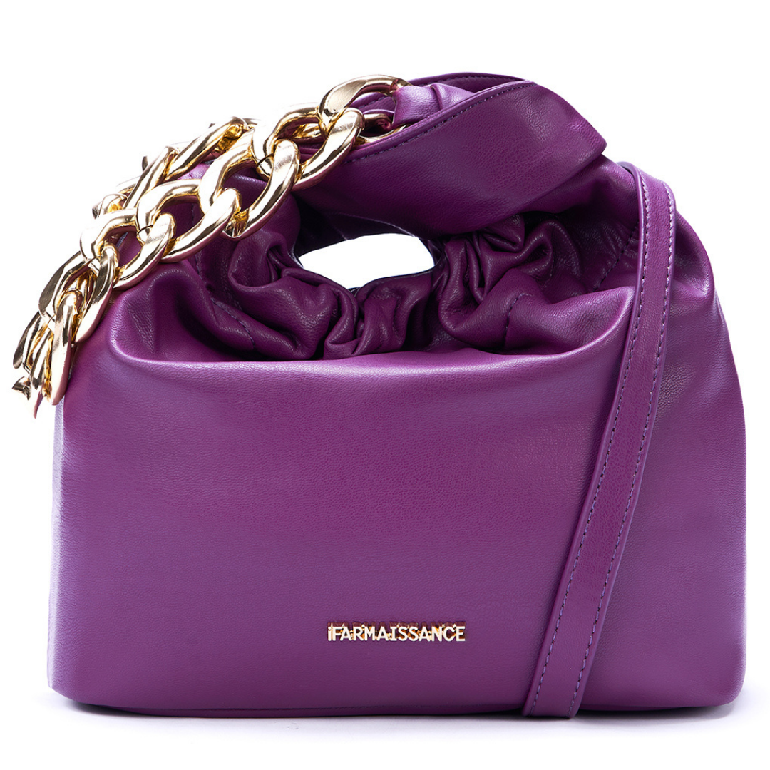 【アップルレザー】ペニー チェーン ハンドバッグ~PENNY CHAIN HANDBAG ワイルドベリー/ WILD BERRY