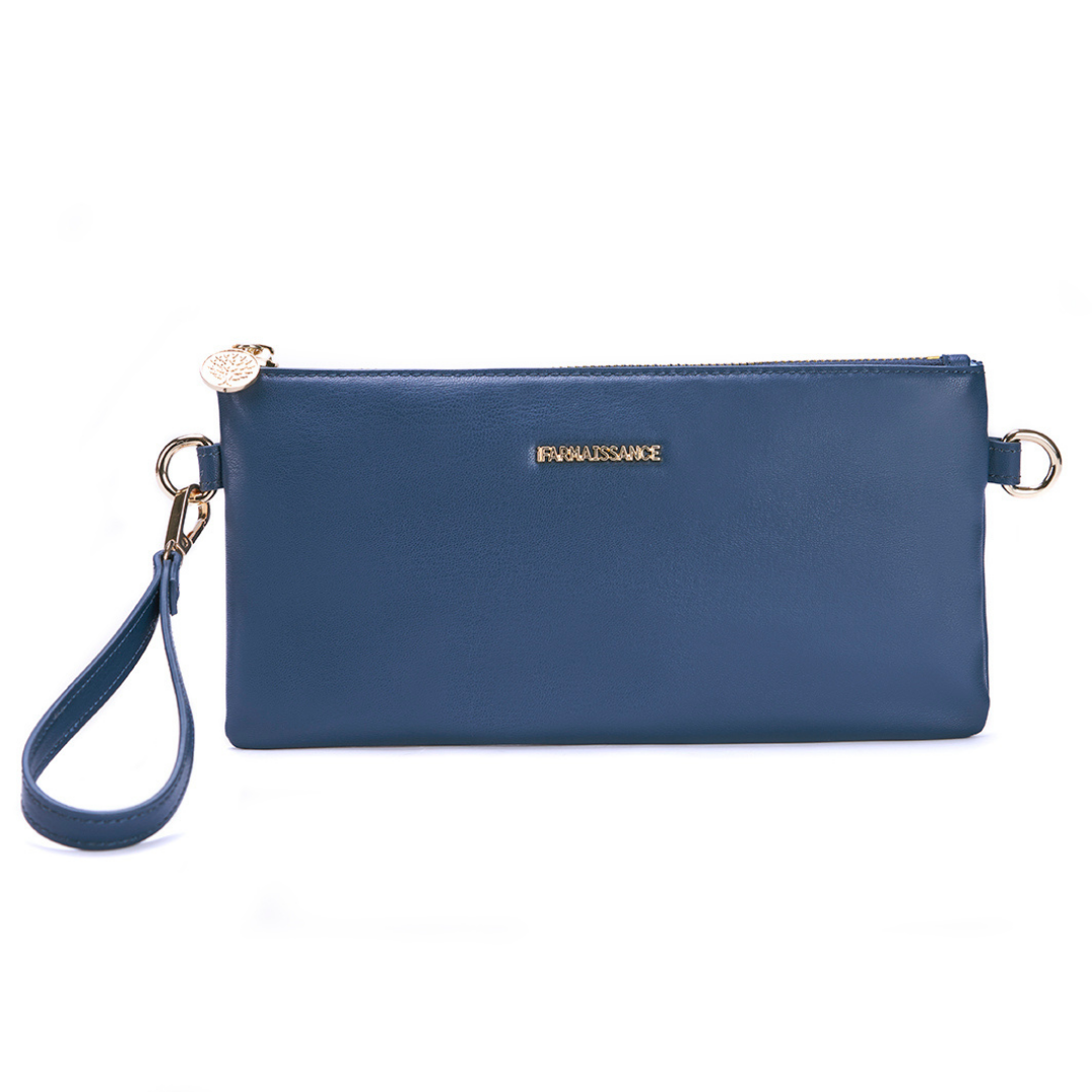 【アップルレザー】グレース クラッチ～GRACE CLUTCH ブルー ウイングティール / BLUE WING TEAL