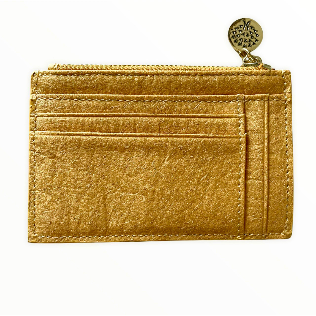 【パイナップルレザー】ボニー カード ウォレット~BONNIE CARD WALLET ビンテージゴールド / VINTAGE GOLD