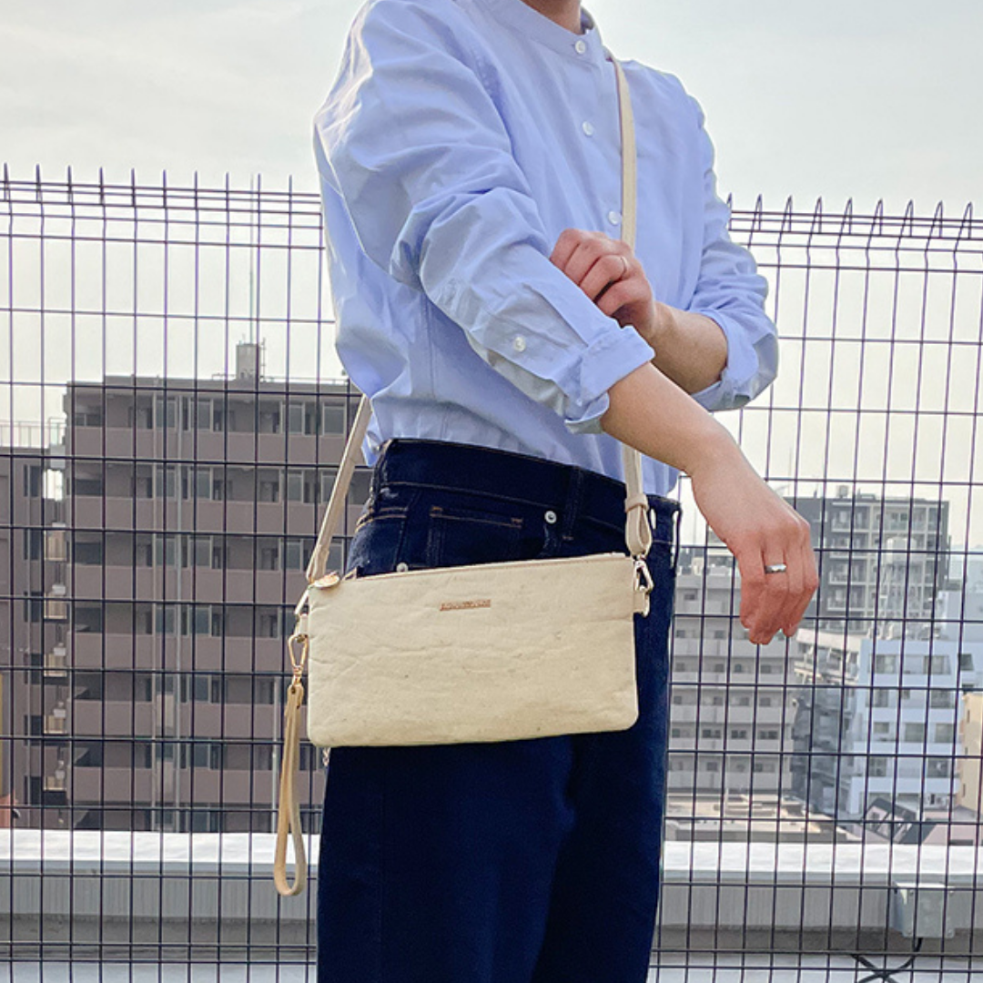 【レンタル RENTAL 】 9泊10日 / 3000円 パイナップルレザー グレース クラッチ~GRACE CLUTCH ナチュラル / NATURAL