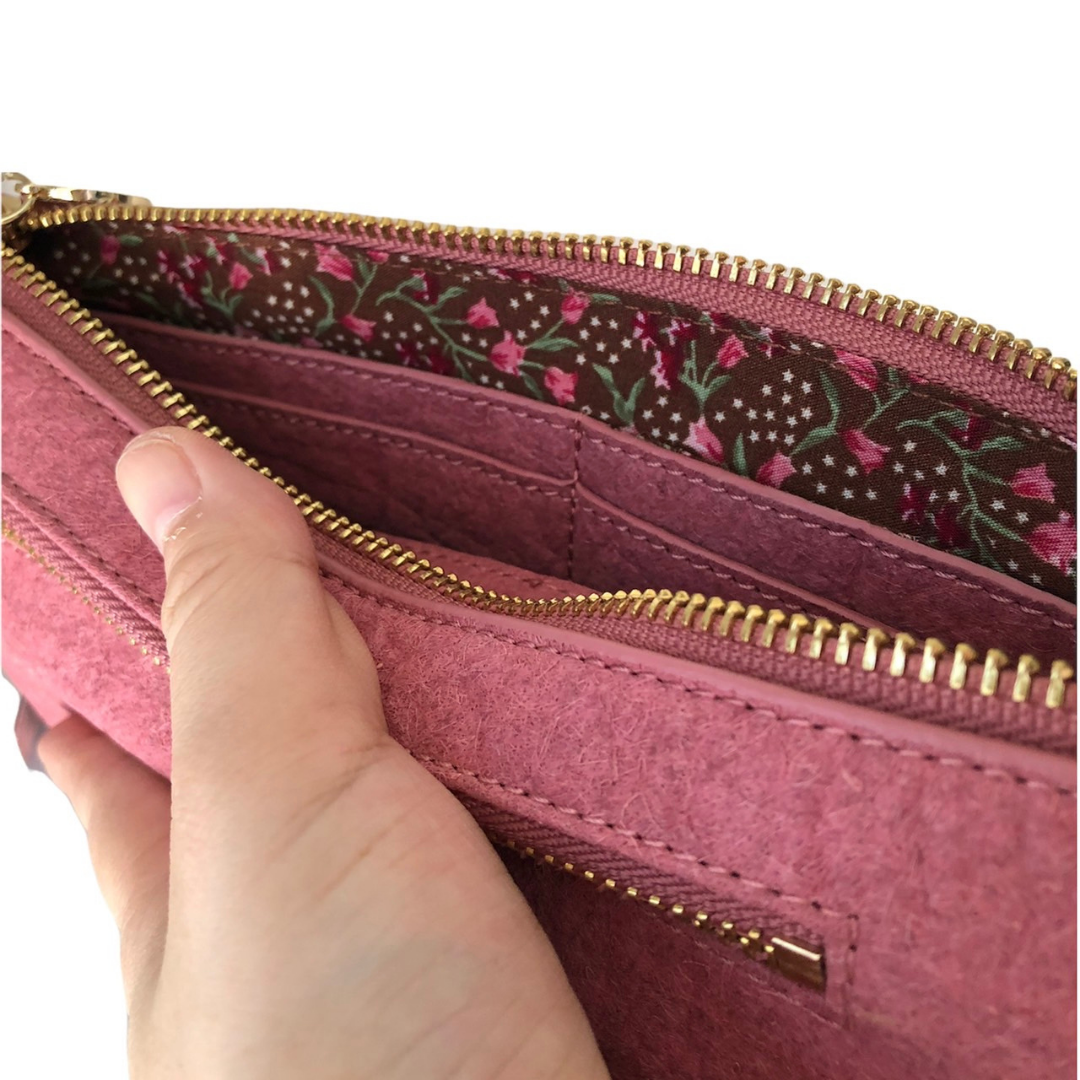 【パイナップルレザー】グレース クラッチ~GRACE CLUTCH オールドローズ / OLD ROSE
