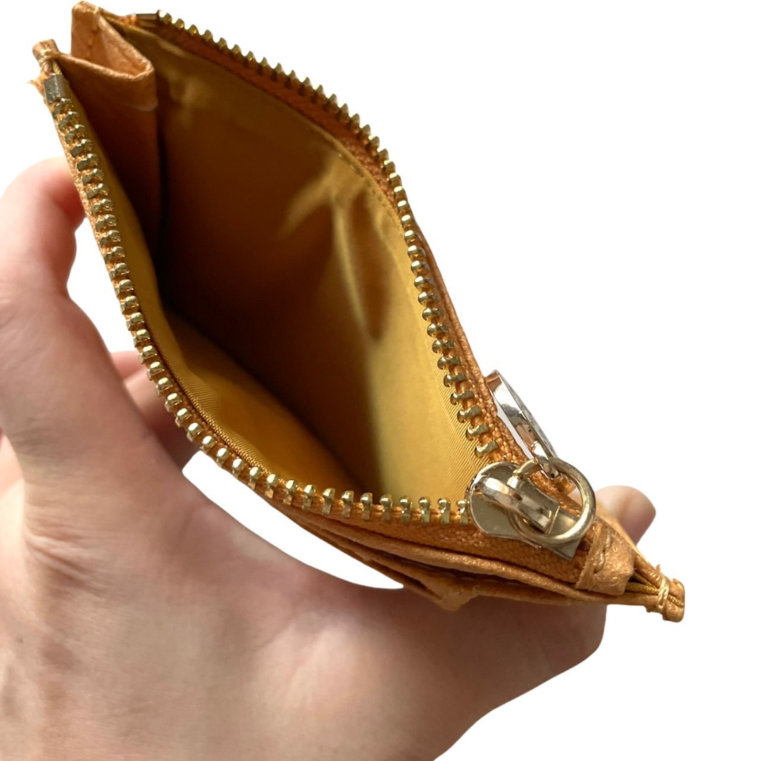 【パイナップルレザー】ボニー カード ウォレット~BONNIE CARD WALLET ビンテージゴールド / VINTAGE GOLD