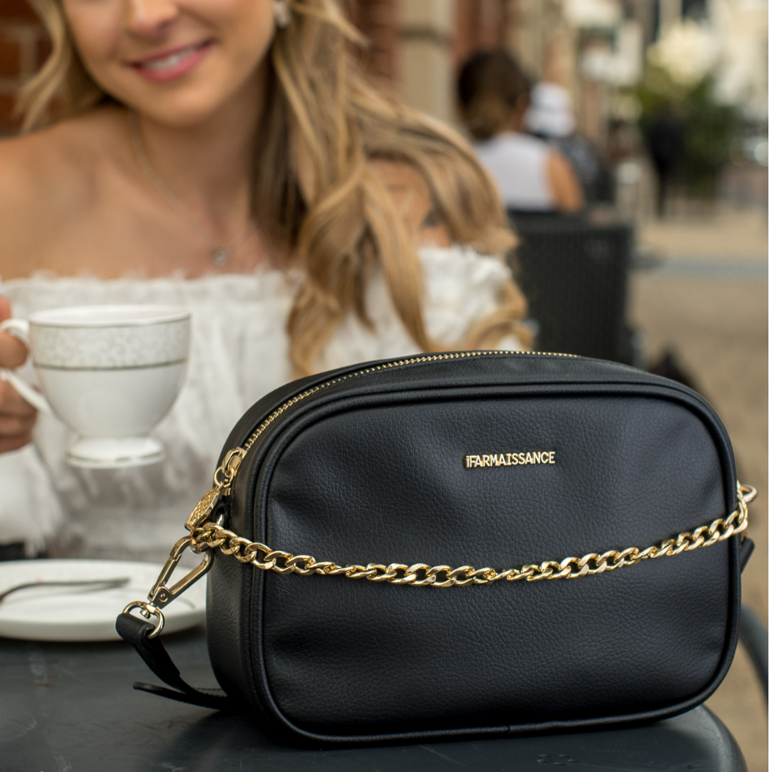 【レンタル RENTAL 】 9泊10日 / 3000円 アップルレザー メリンダ カメラバッグ ~MELINDA CAMERA BAG ブラック / BLACK