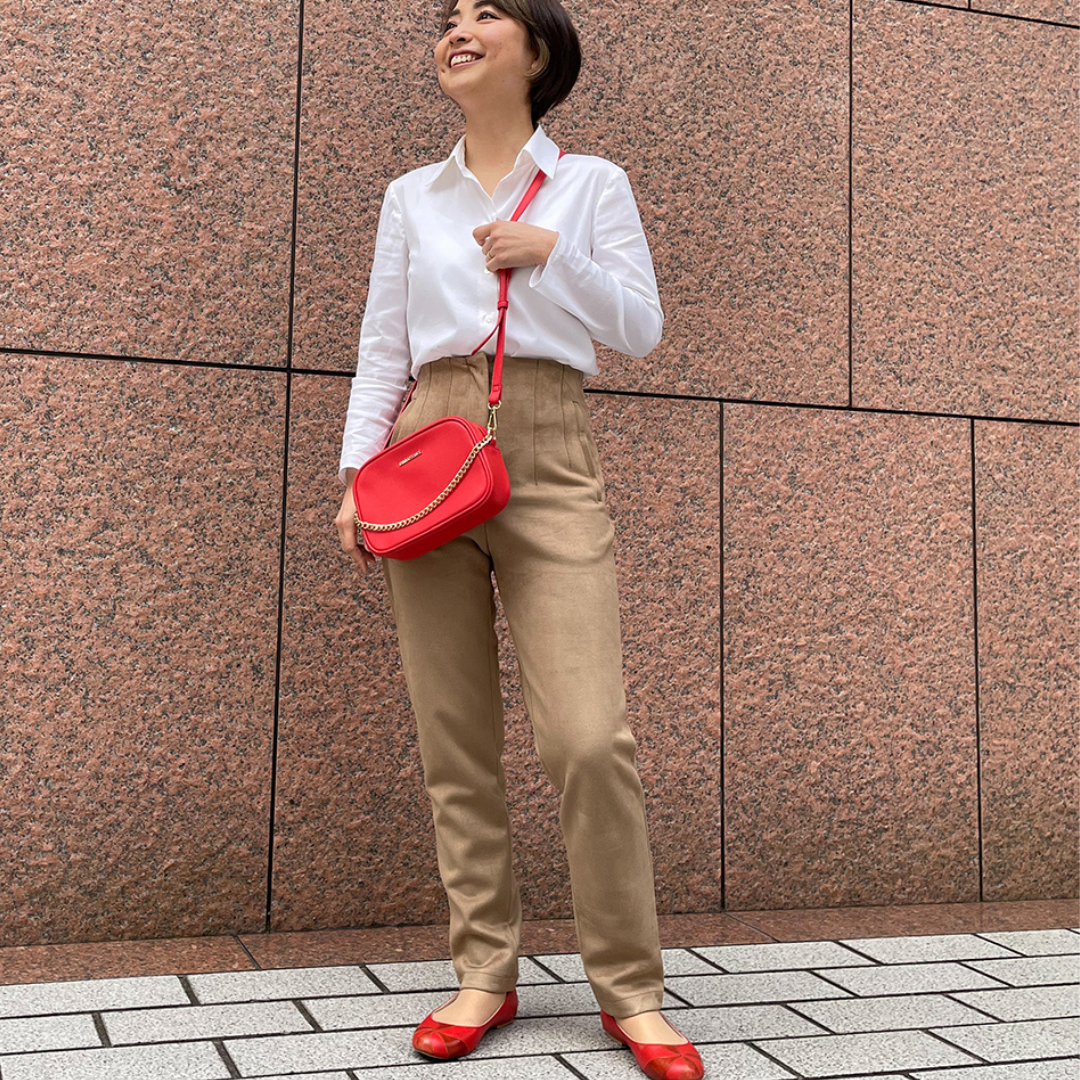 【アップルレザー】メリンダ カメラバッグ  ～MELINDA CAMERA BAG ポッピーレッド / POPPY RED