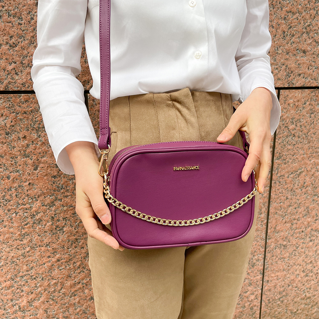 【アップルレザー】メリンダ カメラバッグ ~MELINDA CAMERA BAG ワイルドベリー / WILD BERRY