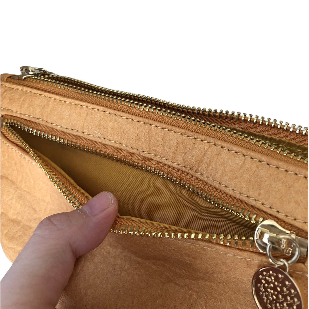 【パイナップルレザー】グレース クラッチ~GRACE CLUTCH ヴィンテージ ゴールド / VINTAGE GOLD